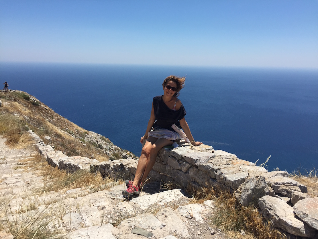 la felicità nell'Isola di Santorini